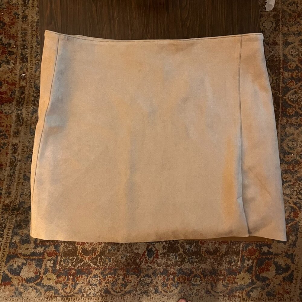 Suede Tan Mini-Skirt NWT size 16